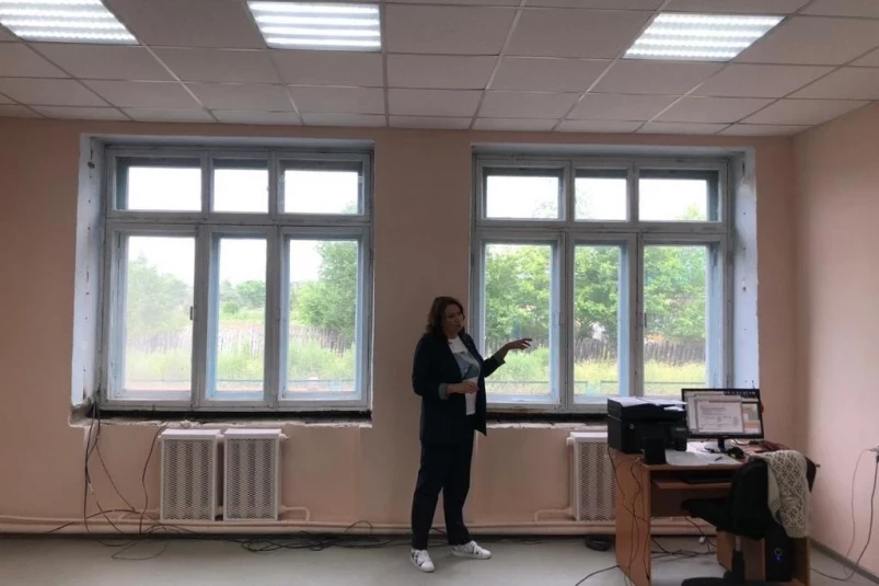 Елена Новицкая: Ремонт школы в селе Цветковка идет по плану