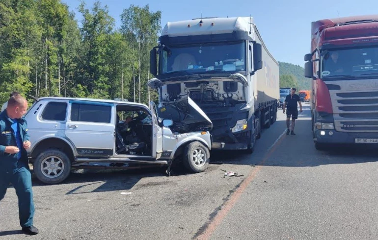 На трассе М-5 в Челябинской области пенсионер на «Ниве» врезался в фуру