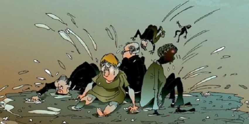 Запад барахтается – брызги летят