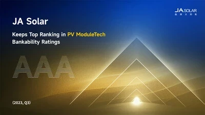 JA Solar сохранил категорию инвестиционной привлекательности ААА в рейтинге PV ModuleTech