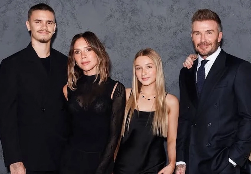 Дэвид и Виктория Бекхэм вместе с детьми посетили вечеринку модного бренда