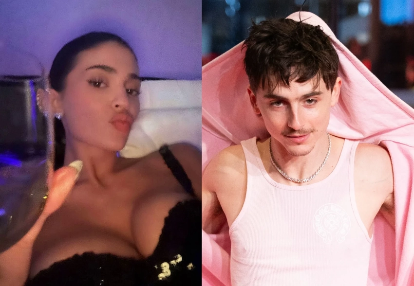 Она — в сверкающем вечернем платье. Он — в розовой толстовке. Кайли Дженнер и Тимоти Шаламе снова вместе вышли в свет