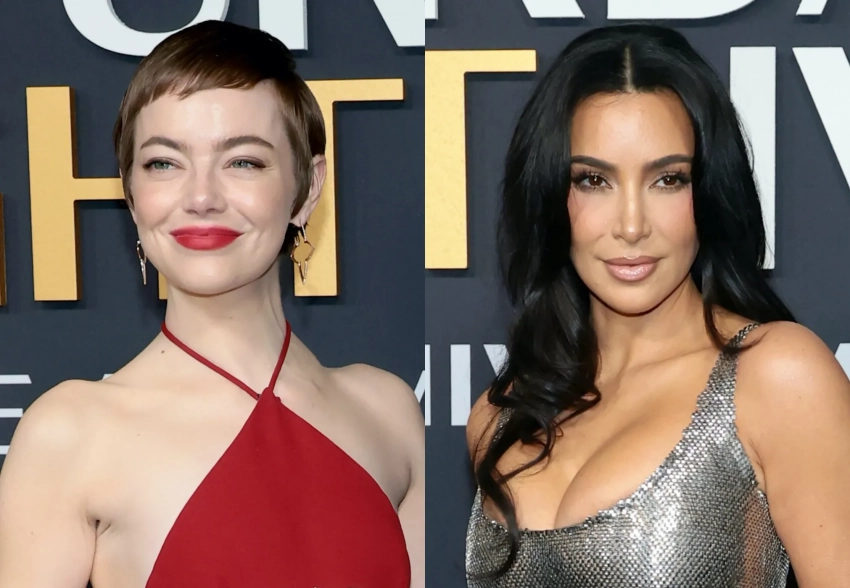 Эмма Стоун, Ким Кардашьян, Скарлетт Йоханссон, Леди Гага, Шер с бойфрендом на юбилейном шоу Saturday Night Live