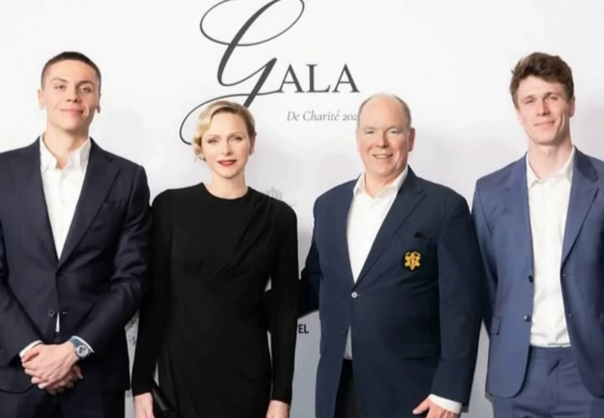 Княгиня Шарлен и Альбер II посетили гала-ужин в Куршевеле