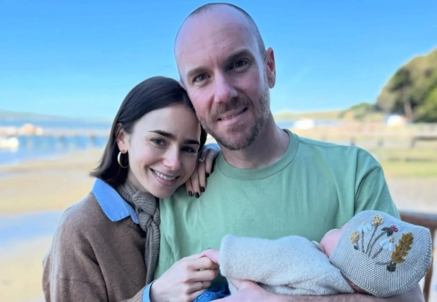 Лили Коллинз отпраздновала свой день рождения с мужем и новорождённой дочерью