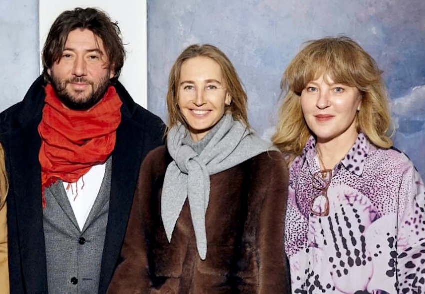 Александр Терехов, Оксана Бондаренко и Михаил Друян посетили открытие выставки Александры Вертинской в галерее 1.618 Space