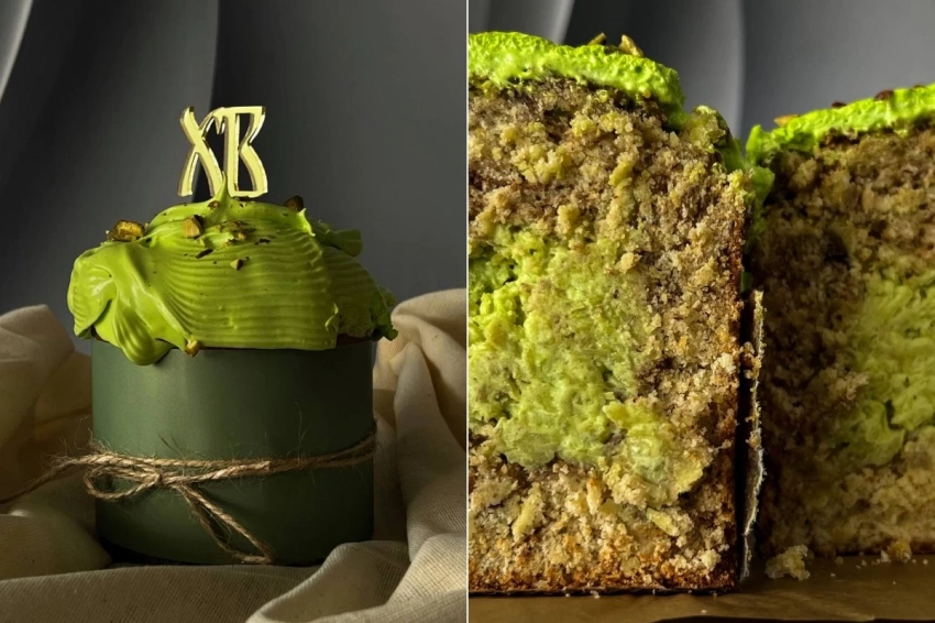 Необычный кулич со вкусом Дубайского шоколада: пасхальный тренд 2025