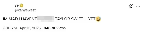 "Ненавижу одежду на женщинах". Канье Уэст опубликовал новую серию постов про Тейлор Свифт, Ким Кардашьян и Бьянку Цензори