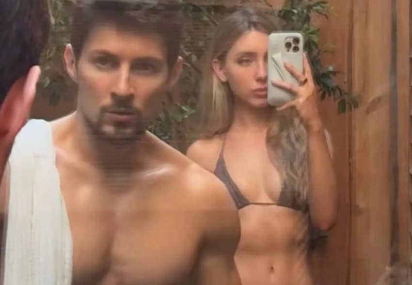 Павел Дуров приучает свою девушку Юлию Вавилову к бане