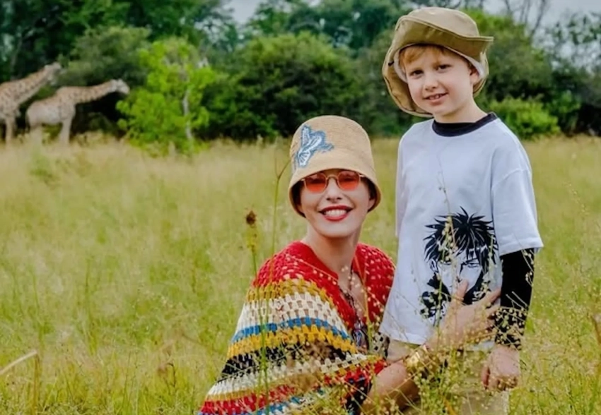 Ксения Собчак с сыном посетили сафари в Ботсване