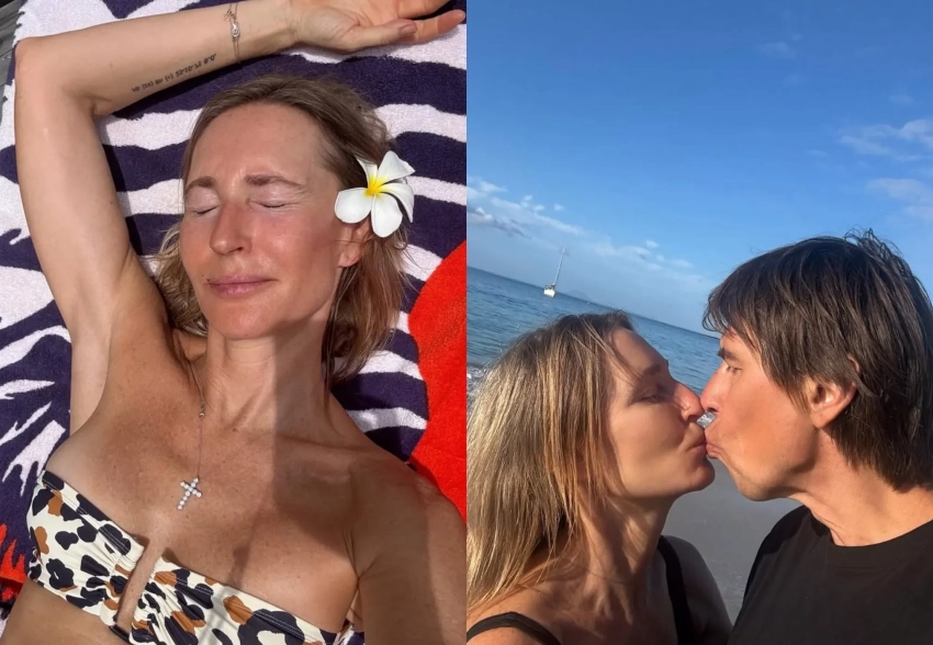 Леопардовое бикини, спорт и съёмка топлес: Оксана Бондаренко с мужем Владимиром Цыгановым и дочерью отдыхает на Сен-Барте