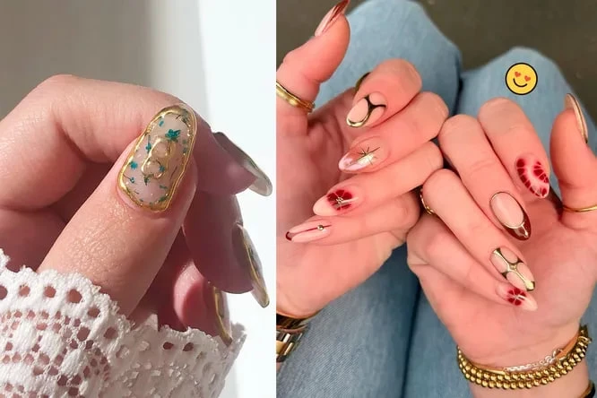 Золотое лето: идеи нейл-дизайнов с сияющими деталями