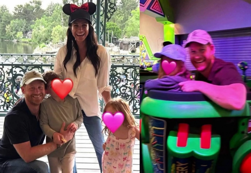 Меган Маркл показала фото из поездки в Диснейленд с детьми и принцем Гарри