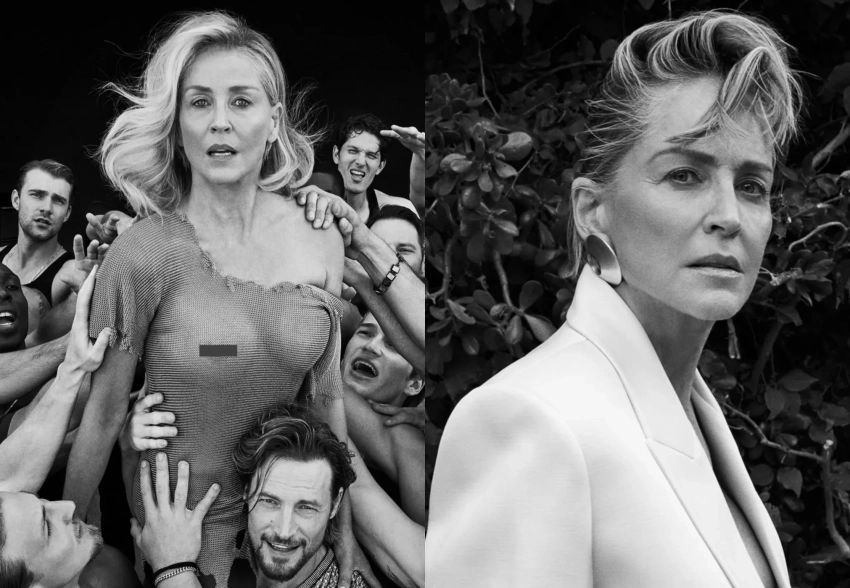 67-летняя Шэрон Стоун снялась топлес для журнала Vogue