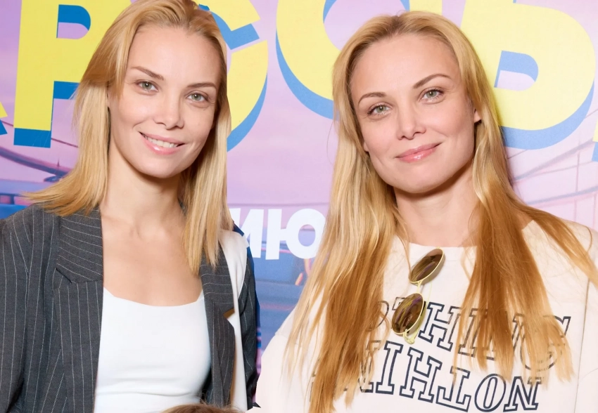 Татьяна и Ольга Арнтгольц, Елена Кулецкая с детьми на премьере мультфильма "Кроссы"