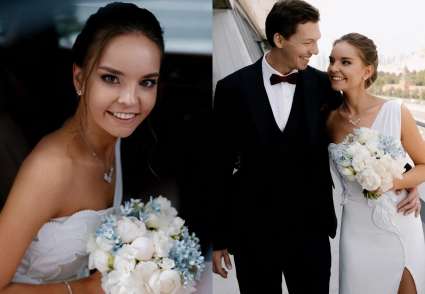 Платье от Алёны Ахмадуллиной и много бриллиантов: появились новые фото со свадьбы Дины Авериной и Дмитрия Соловьёва