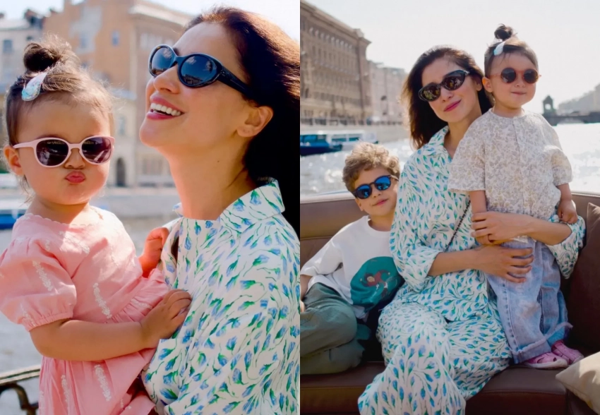 Равшана Куркова отдыхает с детьми в Санкт-Петербурге