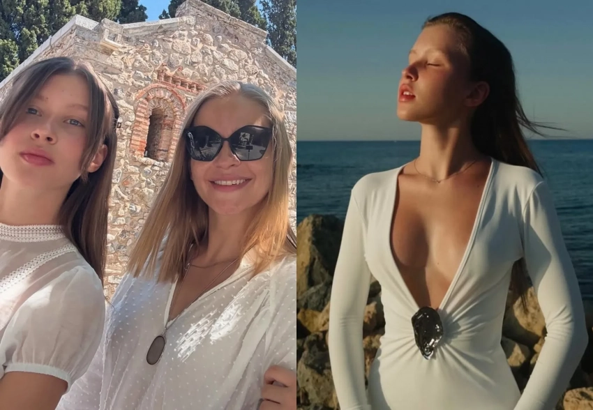 Монастыри и фотосессия с декольте: как Юлия Пересильд отдыхает на Крите с дочерьми от Алексея Учителя