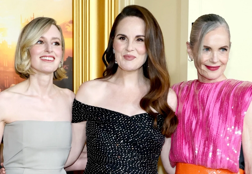 Беременная Мишель Докери и другие звёзды "Аббатства Даунтон" на премьере фильма в Нью-Йорке