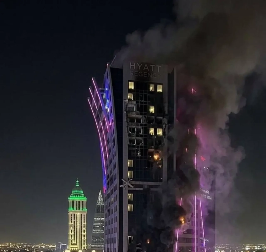 В Эр-Рияде горит отель, в котором, как утверждали в Иране, жили генералы США
